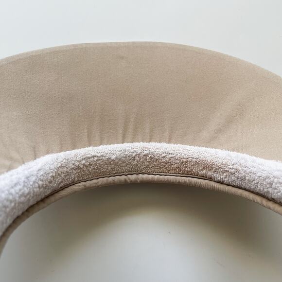 Women\'s Vintage Polo Ralph Lauren Shield Wide Brim Beige Golf Visor 90s